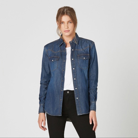 Target Tops - ANDEAWY | Dark Denim Button Up